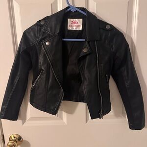 Justice Black Faux Leather Jacket